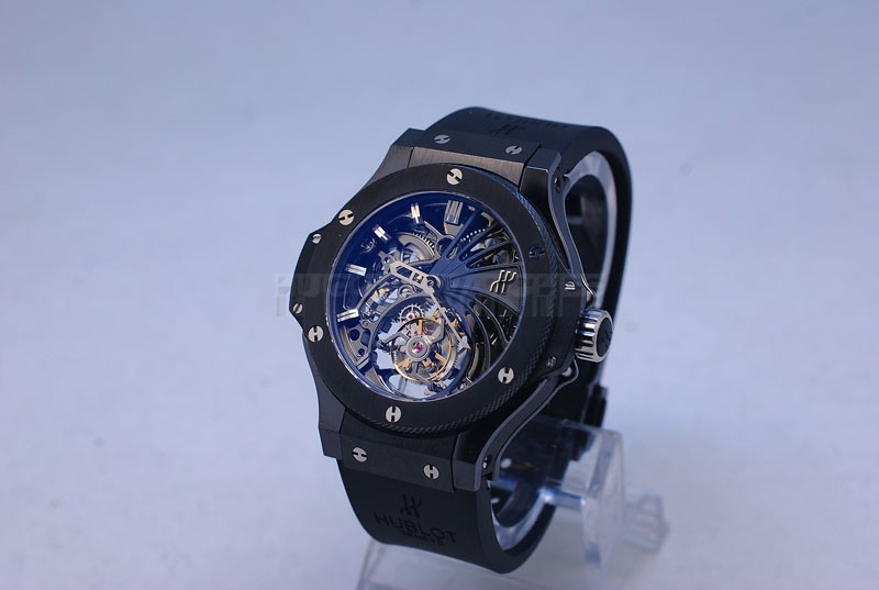 Hublot Replica 48mm Swiss Skeleton Minute Repeter Tourbillon Watch 20509