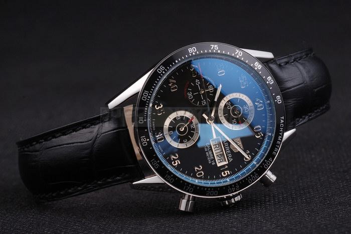 Replica  Carrera Black Dial Calibre 16 Tag Heuer Watch-tag138