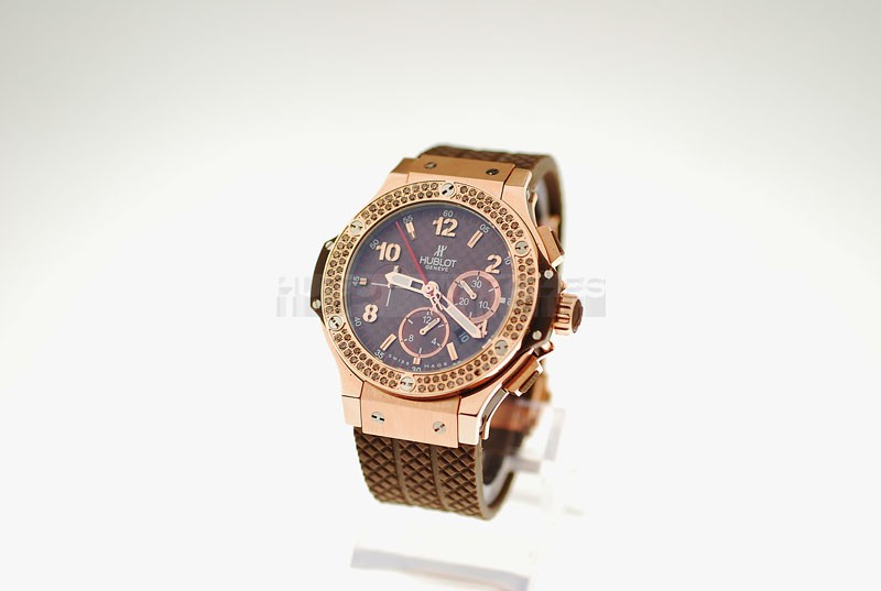 Swiss Hublot Big Bang replica Brown 44mm 18k King Gold Diamond Bezel20524