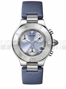 Cartier Ligne W1020013 Ladies Quartz Light Blue Swiss ETA Quartz