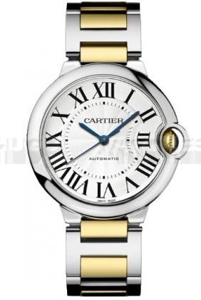 Cartier Ballon Bleu 36MM Swiss Automatic Women Watch Gold Midlink M22