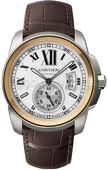  Cartier Callibre De Cartie W7100011 Mens Automatic Silver White Swiss ETA 2824