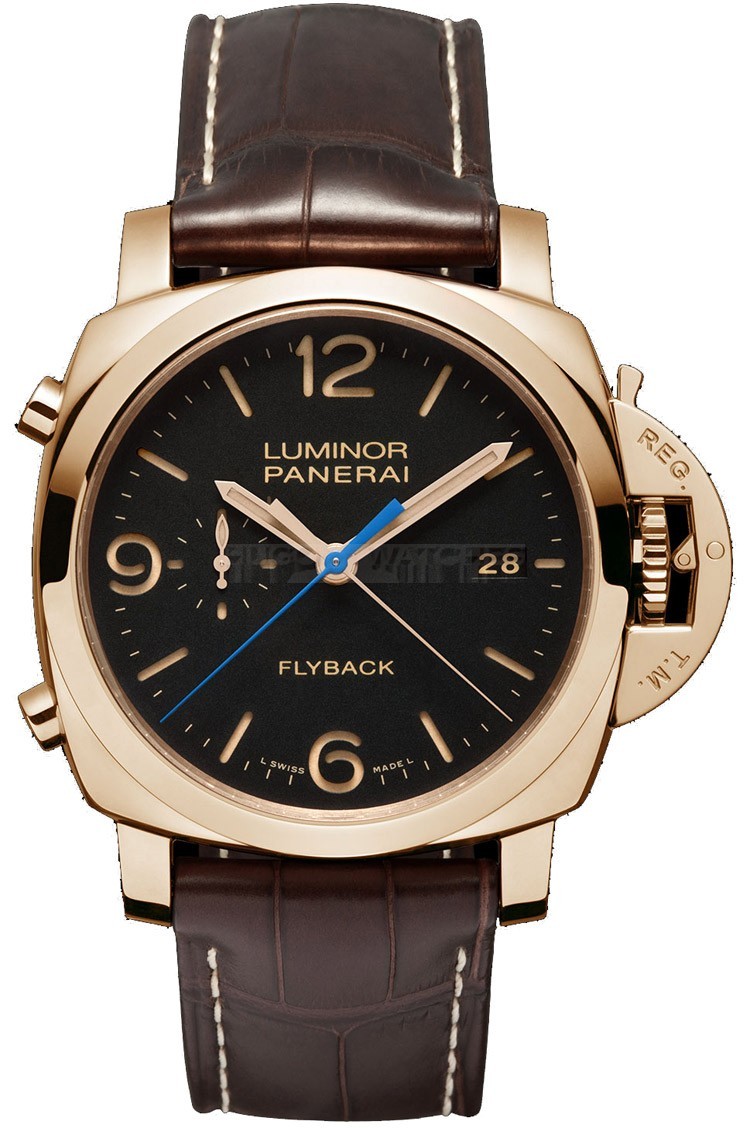 Panerai Luminor 1950 3 Days Chrono Flyback Black Dial Mens Watch PAM00525