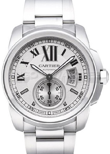  Cartier Callibre De Cartie W7100015 Mens Automatic White Swiss ETA 2824