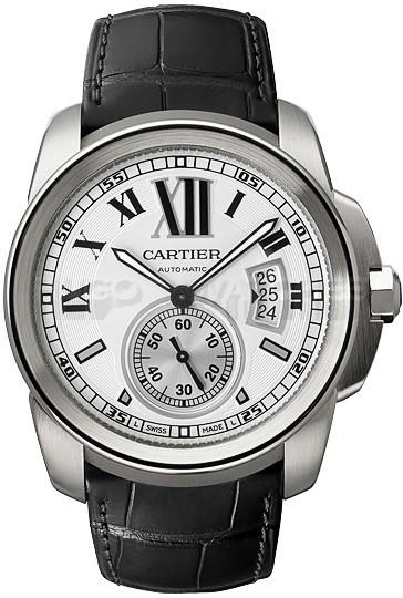  Cartier Callibre De Cartie W7100013 Mens Automatic White Swiss ETA 2824