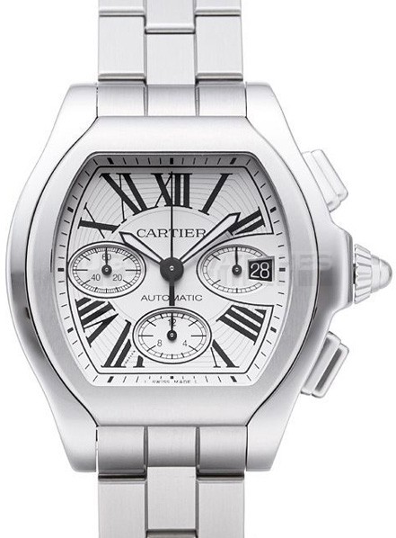  Cartier Roadster W6206019 Mens Automatic Silver Swiss ETA 2824