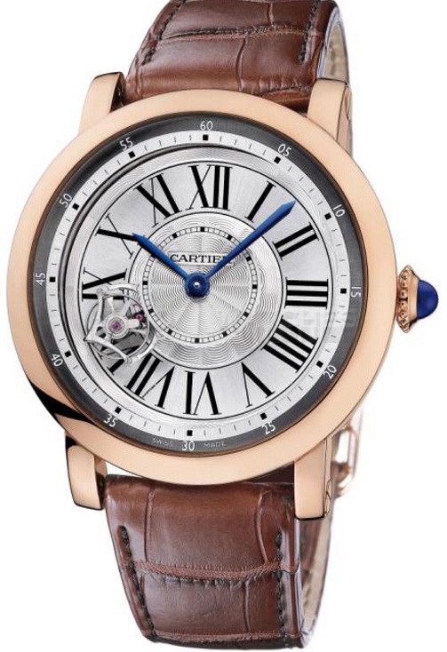 Cartier Rotonde W1556205 Mens Automatic Silver Grey Swiss ETA 2824