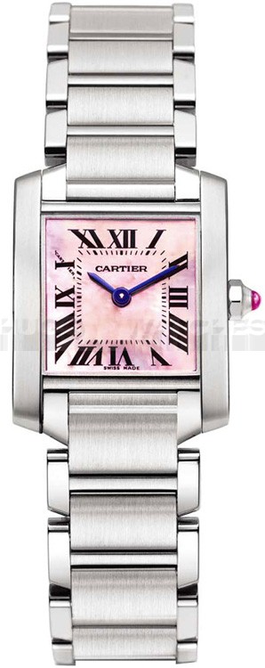 Cartier TANK W51028Q3 Ladies Quartz Pink MOP Swiss ETA Quartz