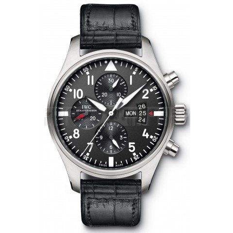 IWC Pilot's IW377701 Mens Automatic Black Swiss ETA 2824