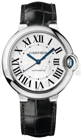 Cartier Ballon Bleu 36MM Swiss Automatic Women Watch Leather Strap M03