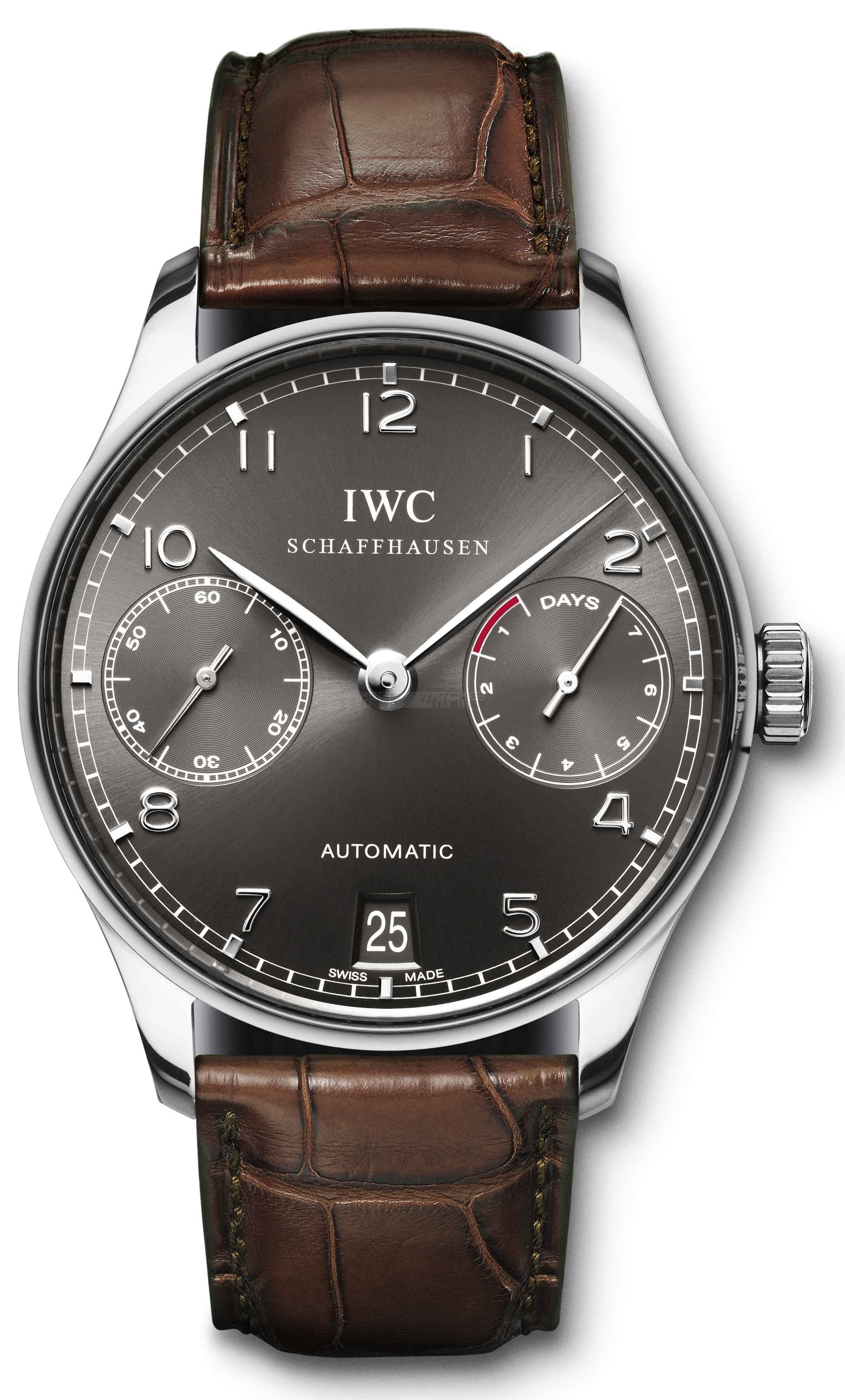  IWC Portuguese IW500106 Mens Automatic Grey Swiss ETA 2824