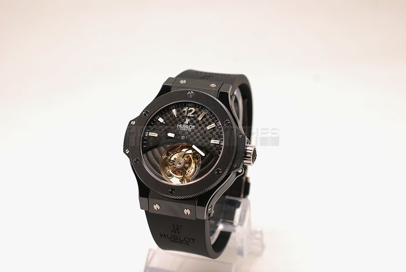 Swiss Hublot Big Bang replica Tourbillon Solo Bang 44mm All Black DLC & Ceramic20447