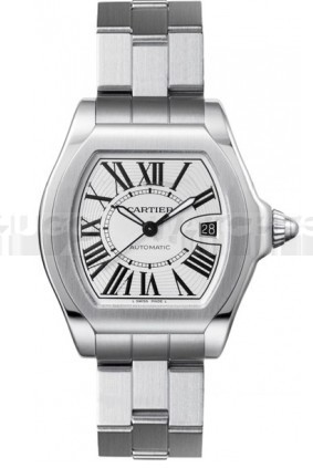  Cartier Roadster W6206017 Mens Automatic White Swiss ETA 2824