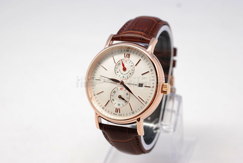 Replica Portofino 42mm IWC Swiss Chronograph Watch Brown Leather Band20875