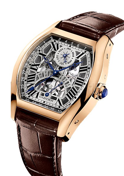 Cartier Tortue W1580003 Mens Automatic Deep Grey Swiss ETA 2824