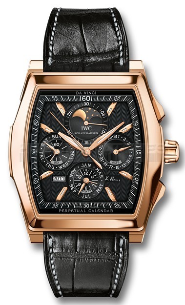  IWC Da Vinci IW376206 Mens Automatic Black Swiss ETA 2824