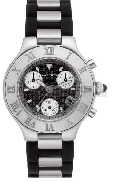 Cartier Delices W10125U2 Neutral Quartz Black Swiss ETA Quartz