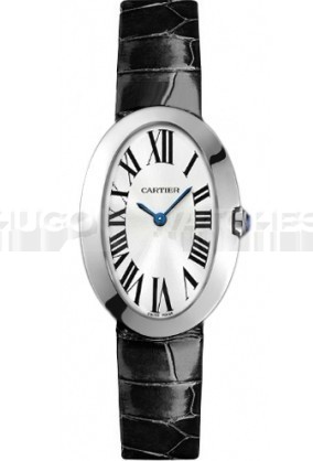 Cartier Baignoire W8000003 Ladies Quartz Silver White Swiss ETA Quartz 