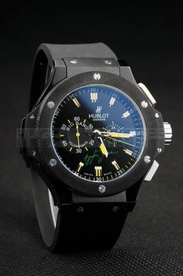 Replica  Hublot Ayrton Senna Foudroyante Black - hb06