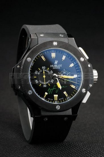 Replica  Hublot Ayrton Senna Foudroyante Black - hb06