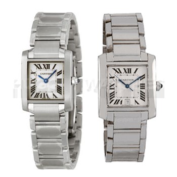 Cartier TANK W50011S3、W51008Q3 Couples Automatic Silver White Swiss ETA 2824