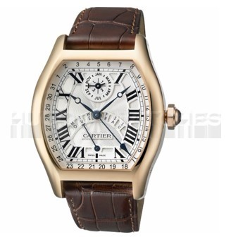 Cartier Rotonde W1580045 Mens Automatic White Swiss ETA 2824