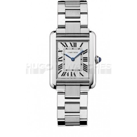 Cartier TANK SOLO W5200013 Ladies Quartz Silver White ETA Quartz