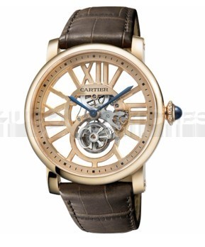 Cartier Rotonde W1580046 Mens Automatic Gold Swiss ETA 2824