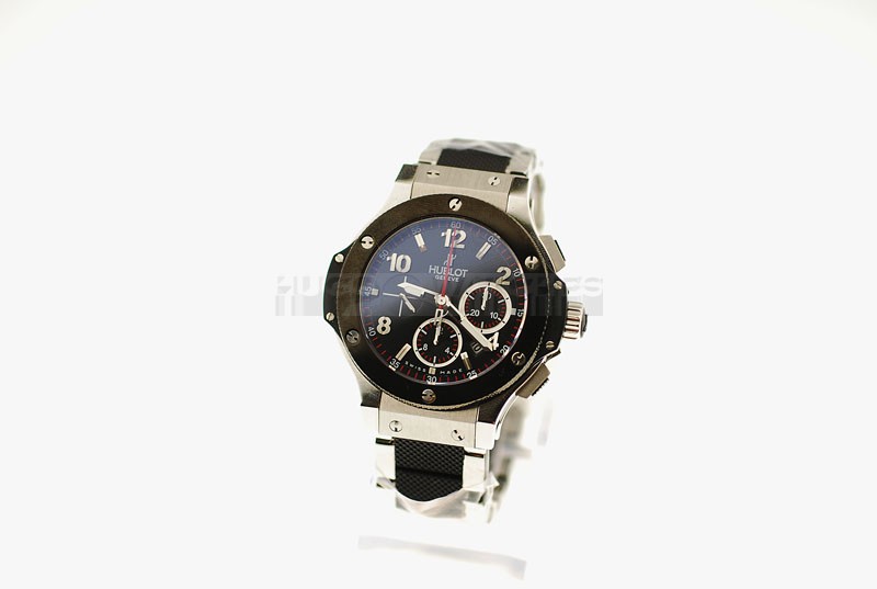 Swiss Hublot Big Bang replica Chronograph 44mm Steel And Black Ceramic Strap20521