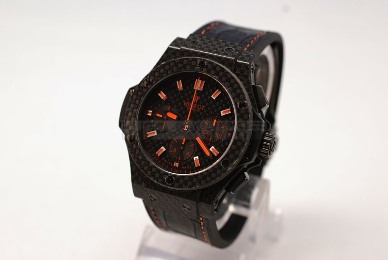 Replica Swiss Hublot Big Bang 48mm all Carbon Watch Orange Hands20516