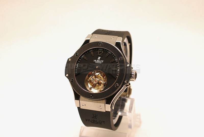 Swiss Hublot Big Bang replica Tourbillon Solo Bang 44mm Steel and Ceramic Bezel 20452