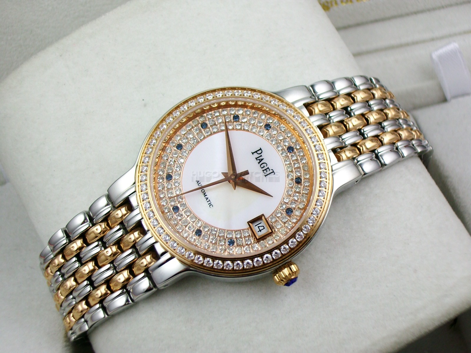 Piaget Dancer Swiss 2824 Automatic White Dial Diamond Markers Rose Gold