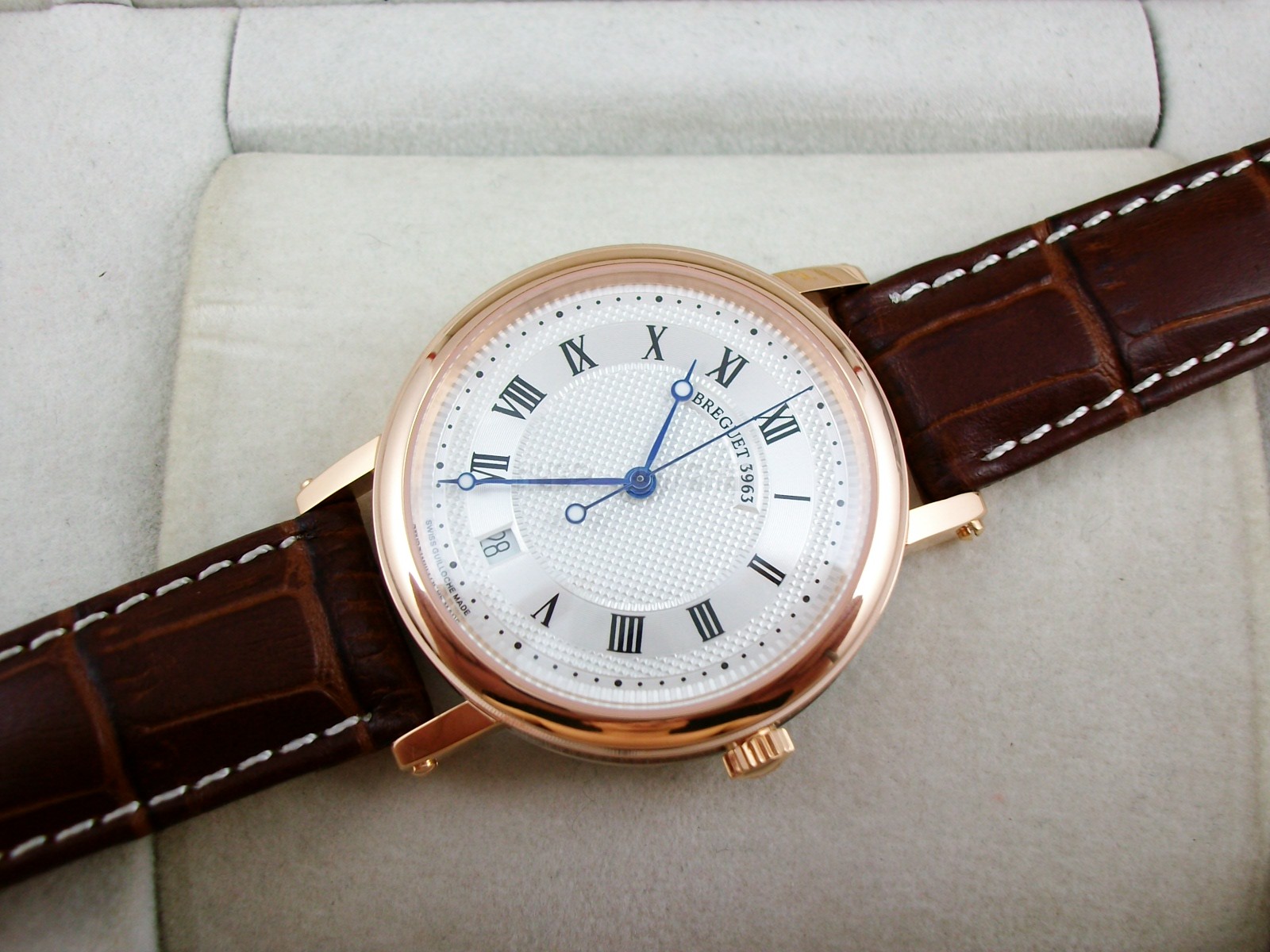 Breguet Classique Swiss 2824 Automatic White Dial Rose Gold