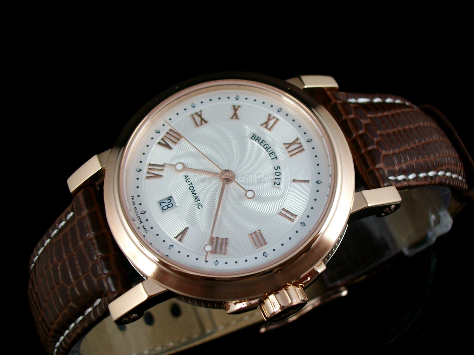 Breguet Classique Swiss 2824 Automatic White Dial Rose Gold