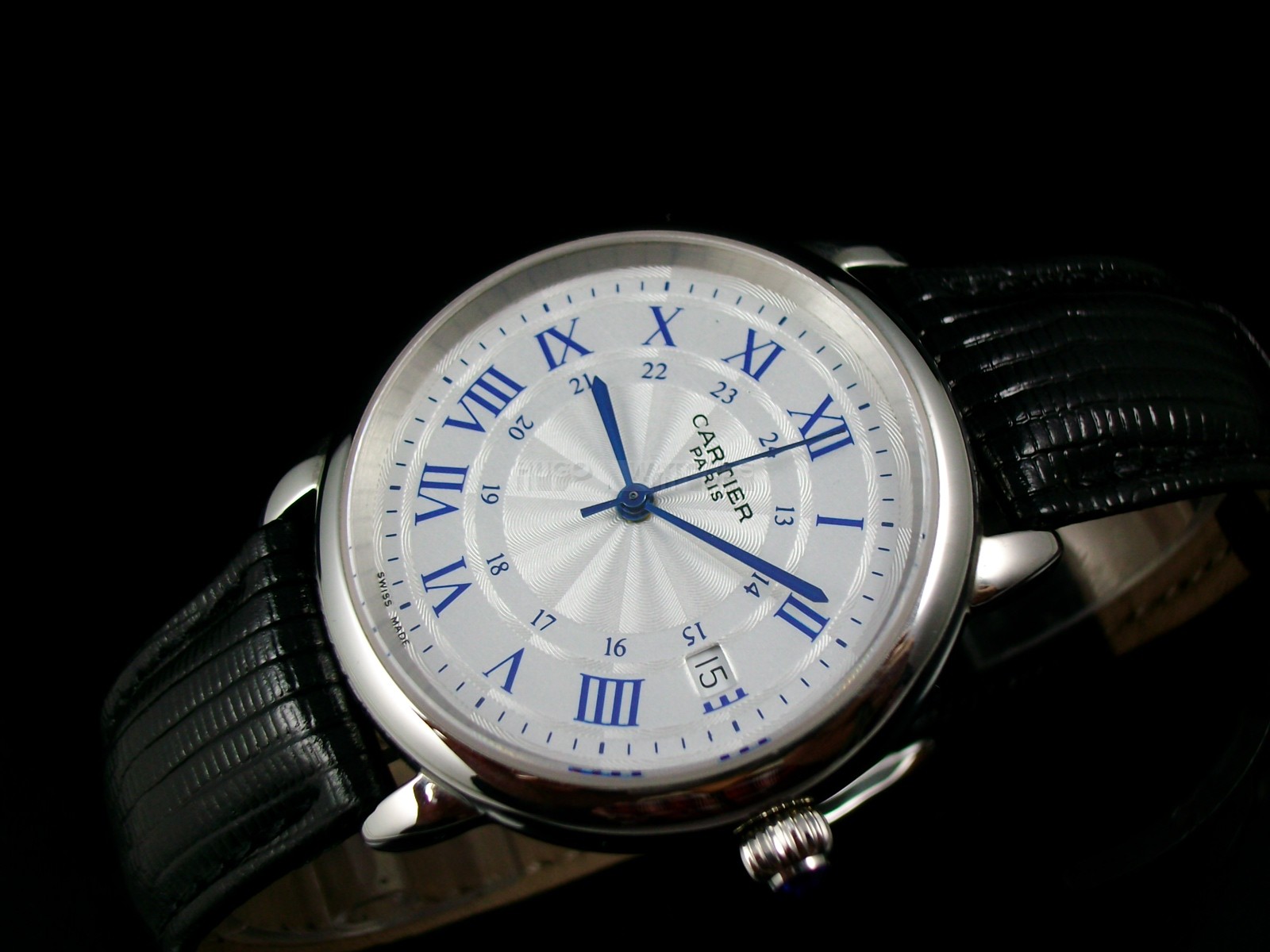 Cartier Ronde Solo Swiss 2824 Automatic White Dial Blue Roman Numeral Markers