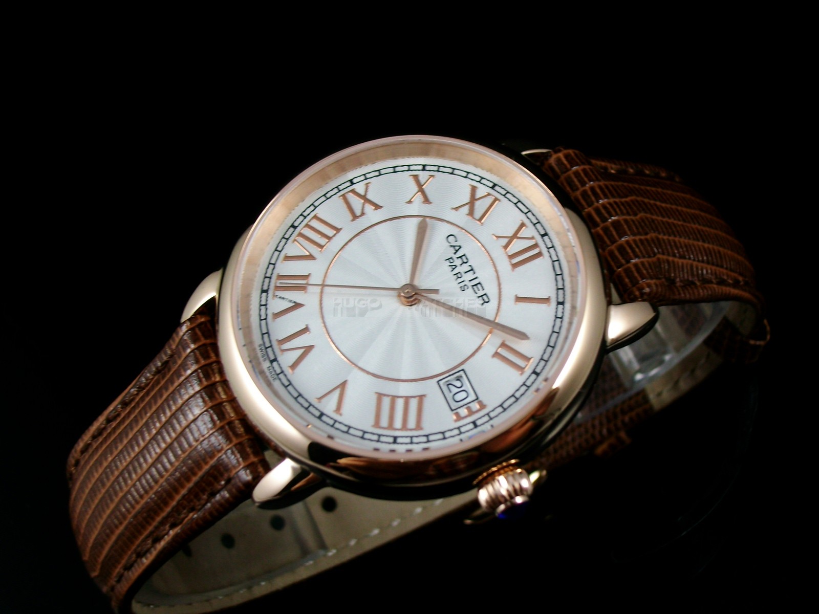 Cartier Ronde Solo Swiss 2824 Automatic White Dial Roman Numeral Markers Rose Gold