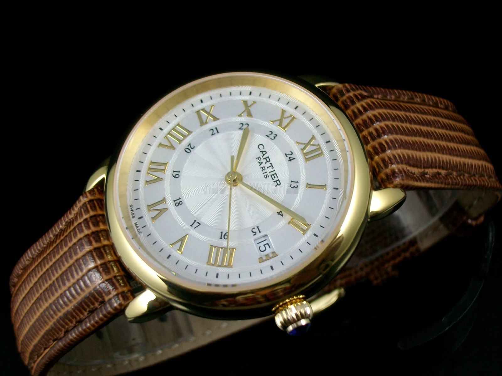 Cartier Ronde Solo Swiss 2824 Automatic White Dial Roman Numeral Markers Gold