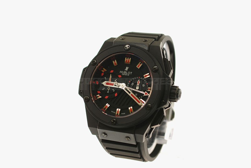 Swiss Hublot King Power Replica Foudroyante 48mm All Black & Ceramic Bezel - LIMITED EDITION20609