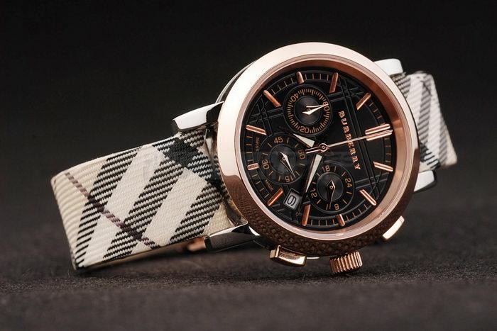 Replica  Replica Burberry Round Chrono Watch-bb6