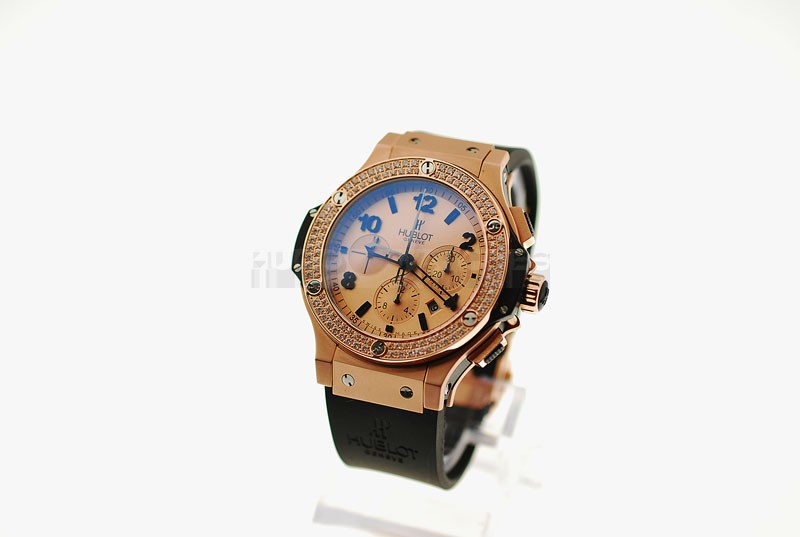 Swiss Hublot Big Bang replica Chronograph 44mm 18k King Gold Diamond Bezel20525