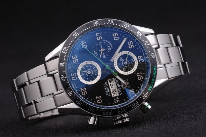 Replica  Carrera Black Dial Calibre 16 Link Tag Heuer Watch-tag139