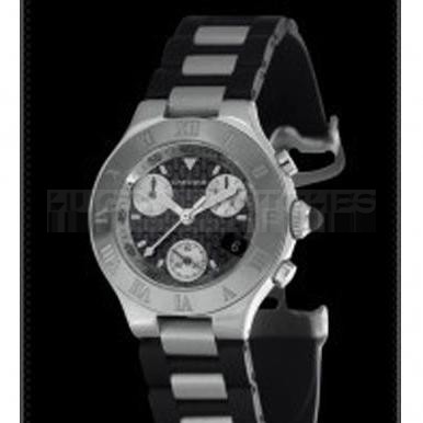  Cartier Ligne CRW1097U2 Mens Quartz Black Swiss ETA Quartz