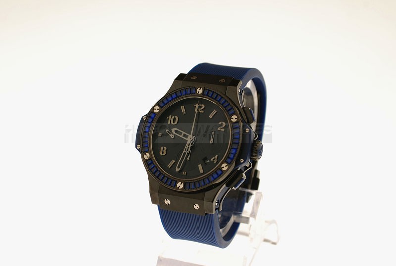 Swiss Hublot Big Bang replica BLACK TUTTI FRUTTI DARK BLUE CARAT 44mm20618