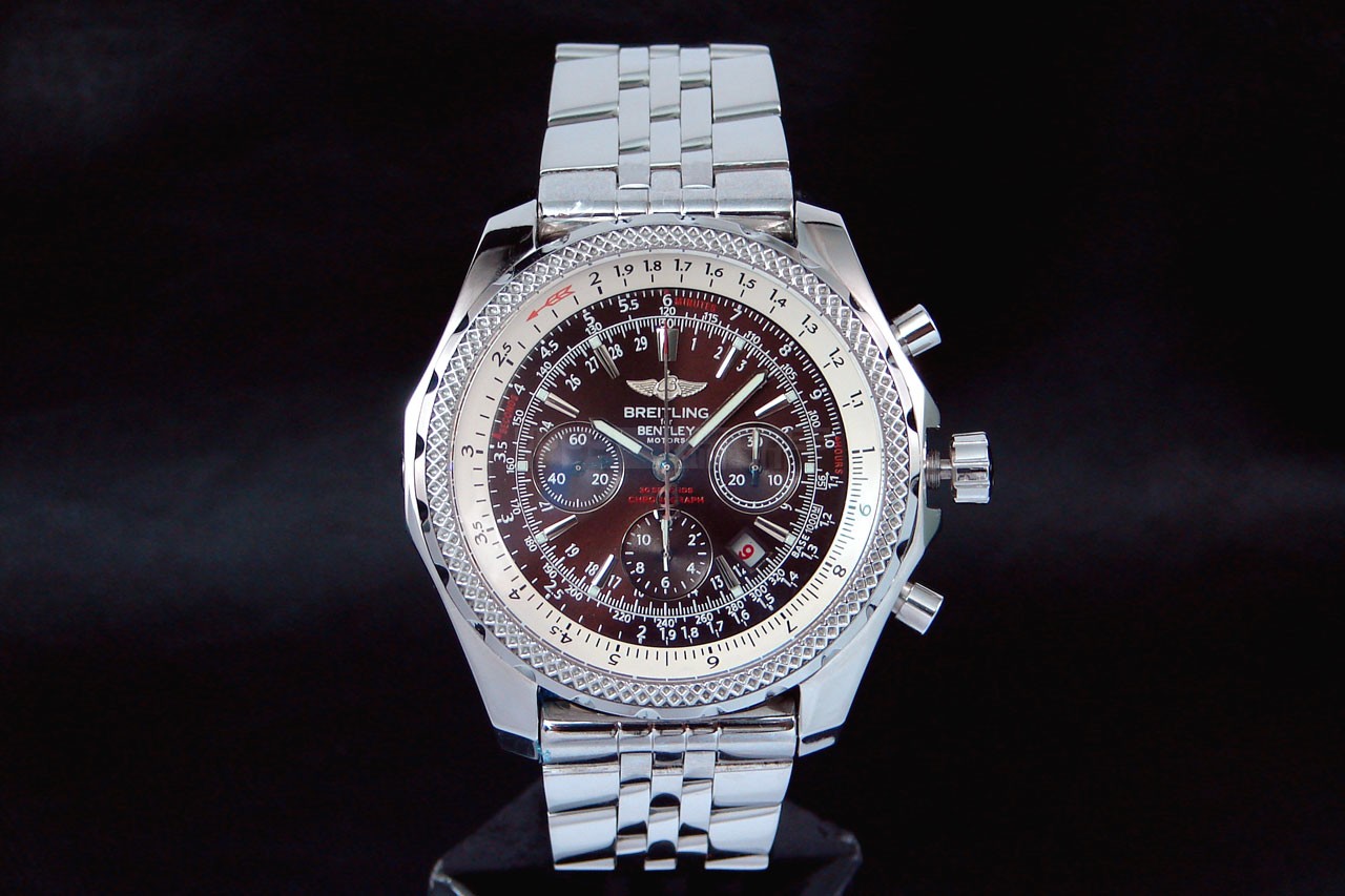 Breitling Bentley Chronograph Swiss 7750 Mens Automatic Red Dial