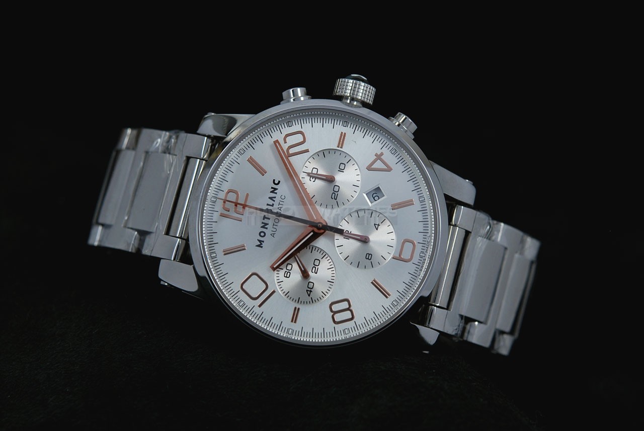 Montblanc Swiss7750 Mens Automatic White Dial Numeral Markers