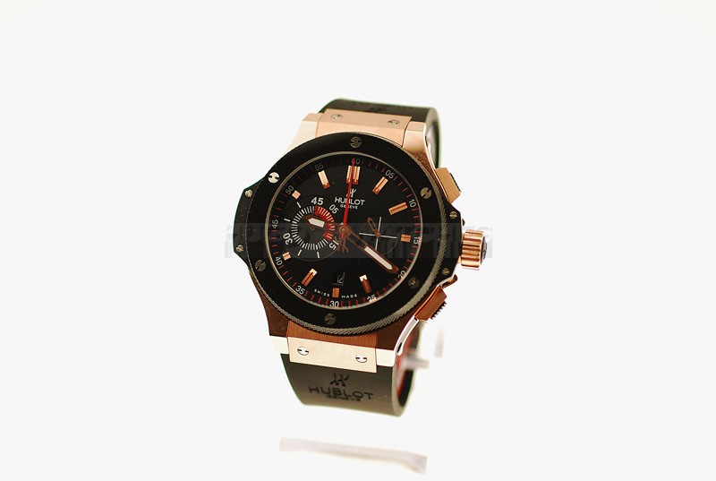 Swiss Hublot Big Bang replica EURO CUP 2008 44.5mm King Gold & BLACK CERAMIC - LIMITED EDITION 20533