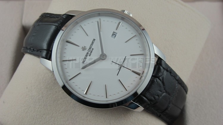 Vacheron Constantin Patrimony Cross Small Second Swiss 2824 Automatic Leather Strap-White