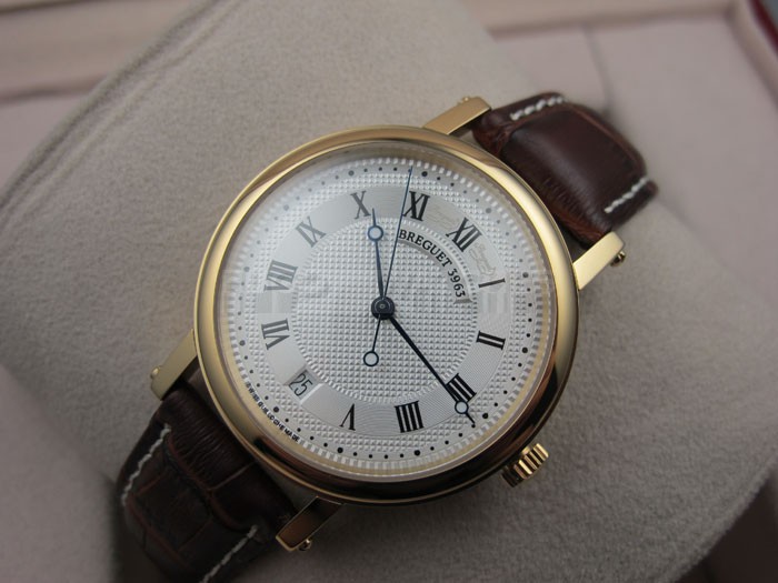 Breguet Classique 18K Gold Swiss 2824 Automatic White Dial