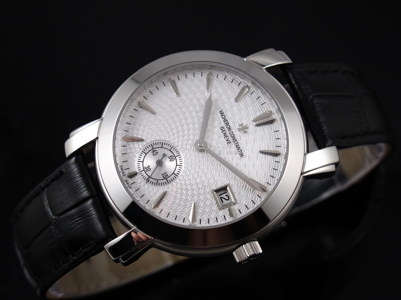 Vacheron Constantin Patrimony Swiss 2824 Automatic White Dial Sub-Dial Stick Markers