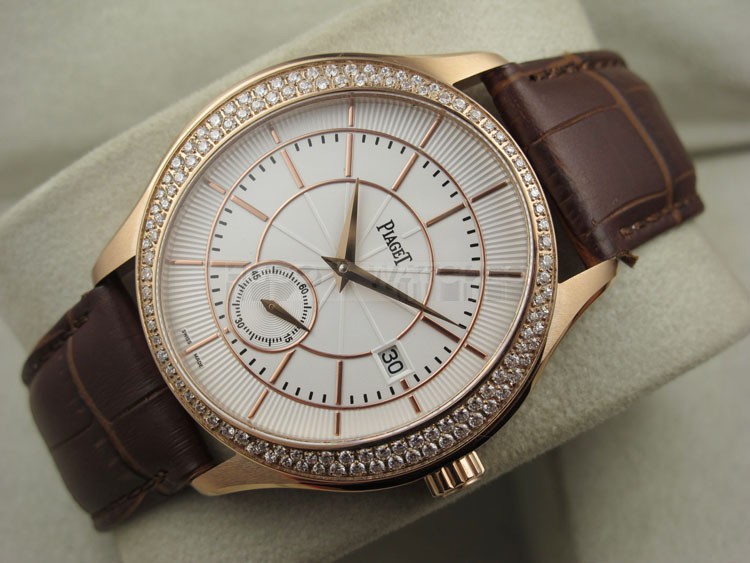 Piaget Altiplano Swiss 2824 Automatic Rose Gold Diamonds-White Dial